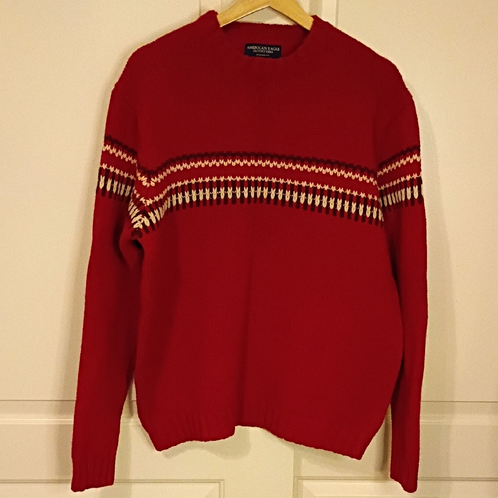 American Eagle 100% Lambs Wool Men's Sweater Size Medium